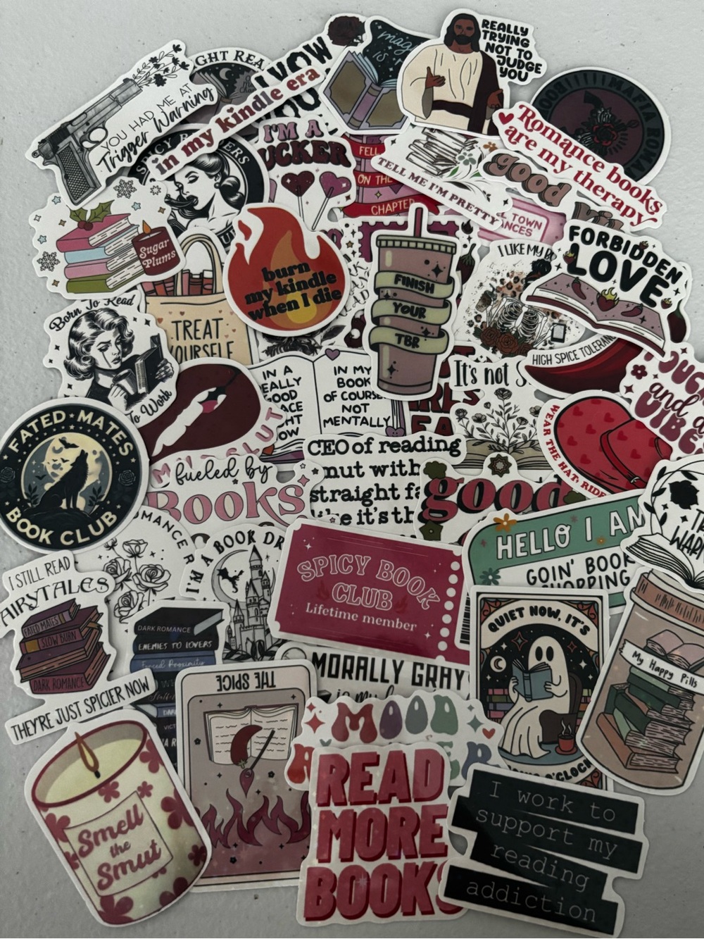 Book-Themed Sticker Set 50 count